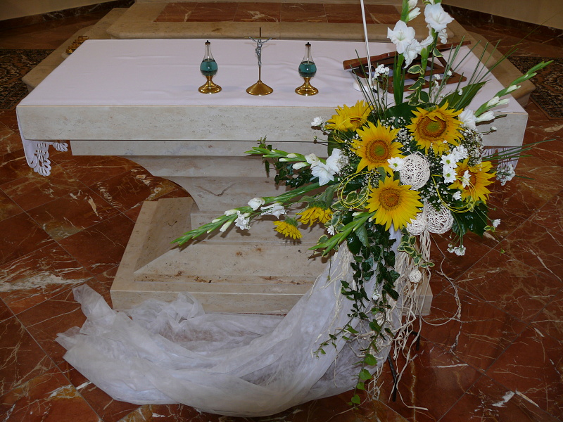 svatba v kapli sv. Antonína 2010 slunečnice - mečíky
