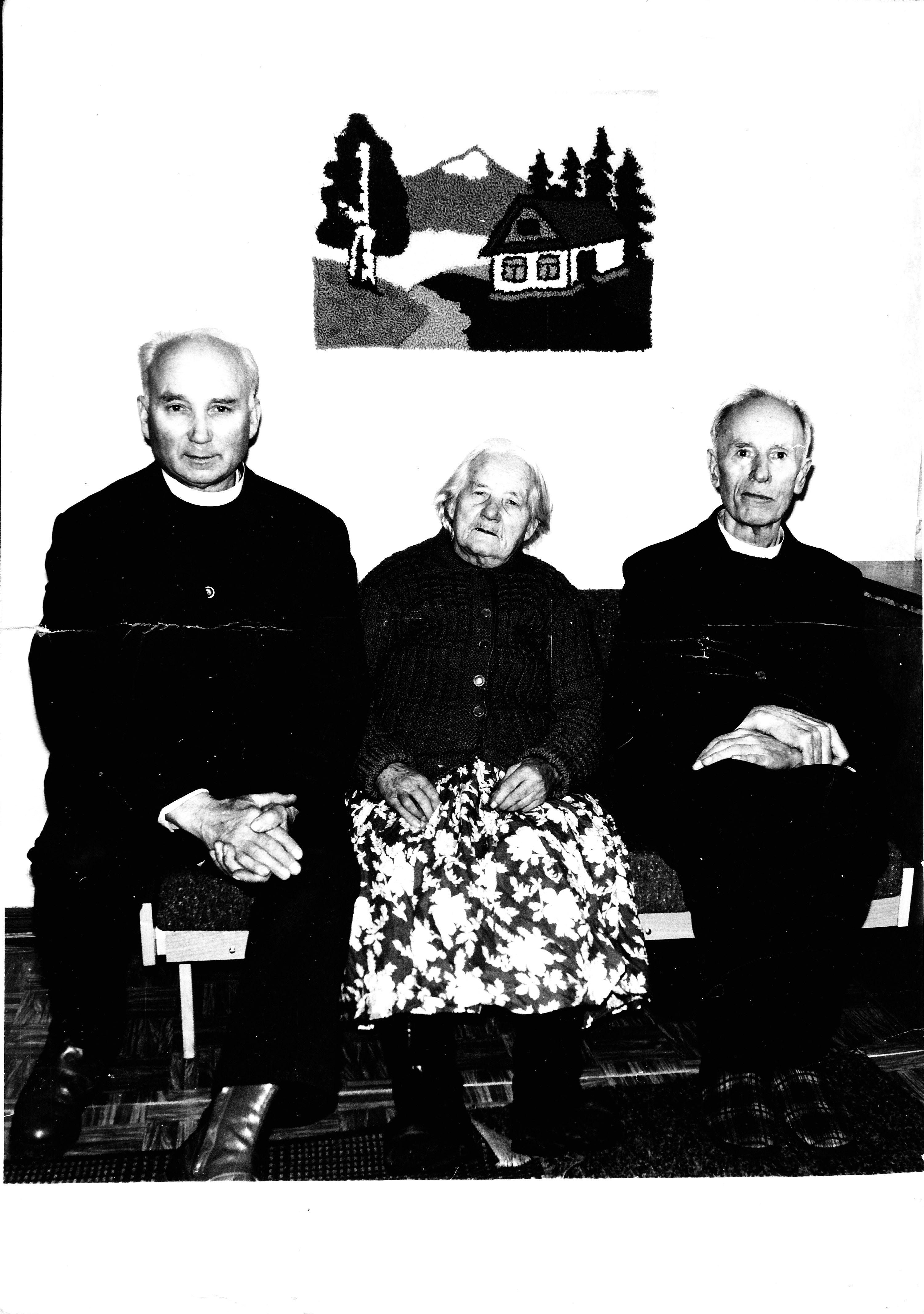 P. Dominik, maminka Kateřina a strýc P. A. Šuránek - leden 1982