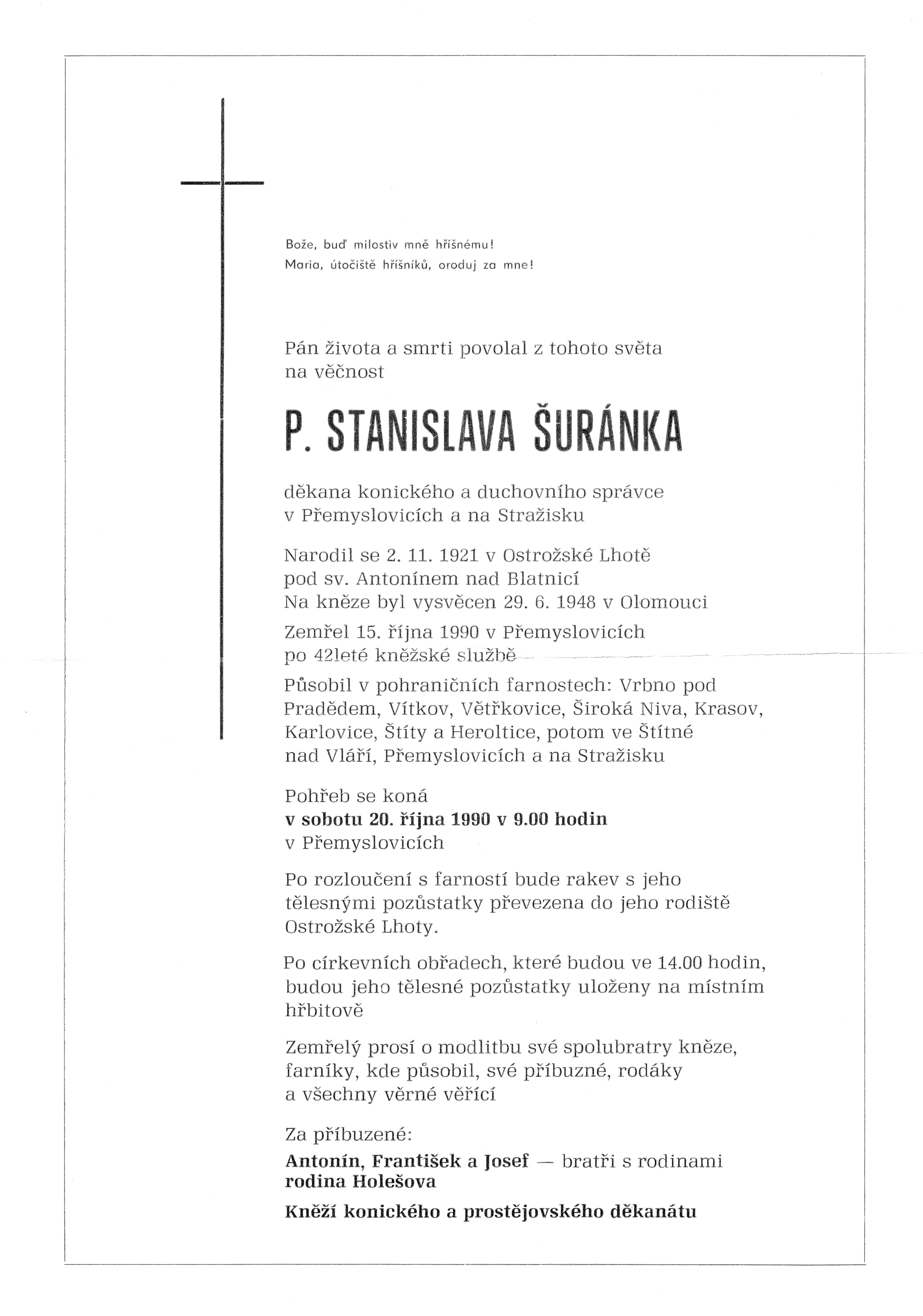 Parte P. Stanislava Šuránka