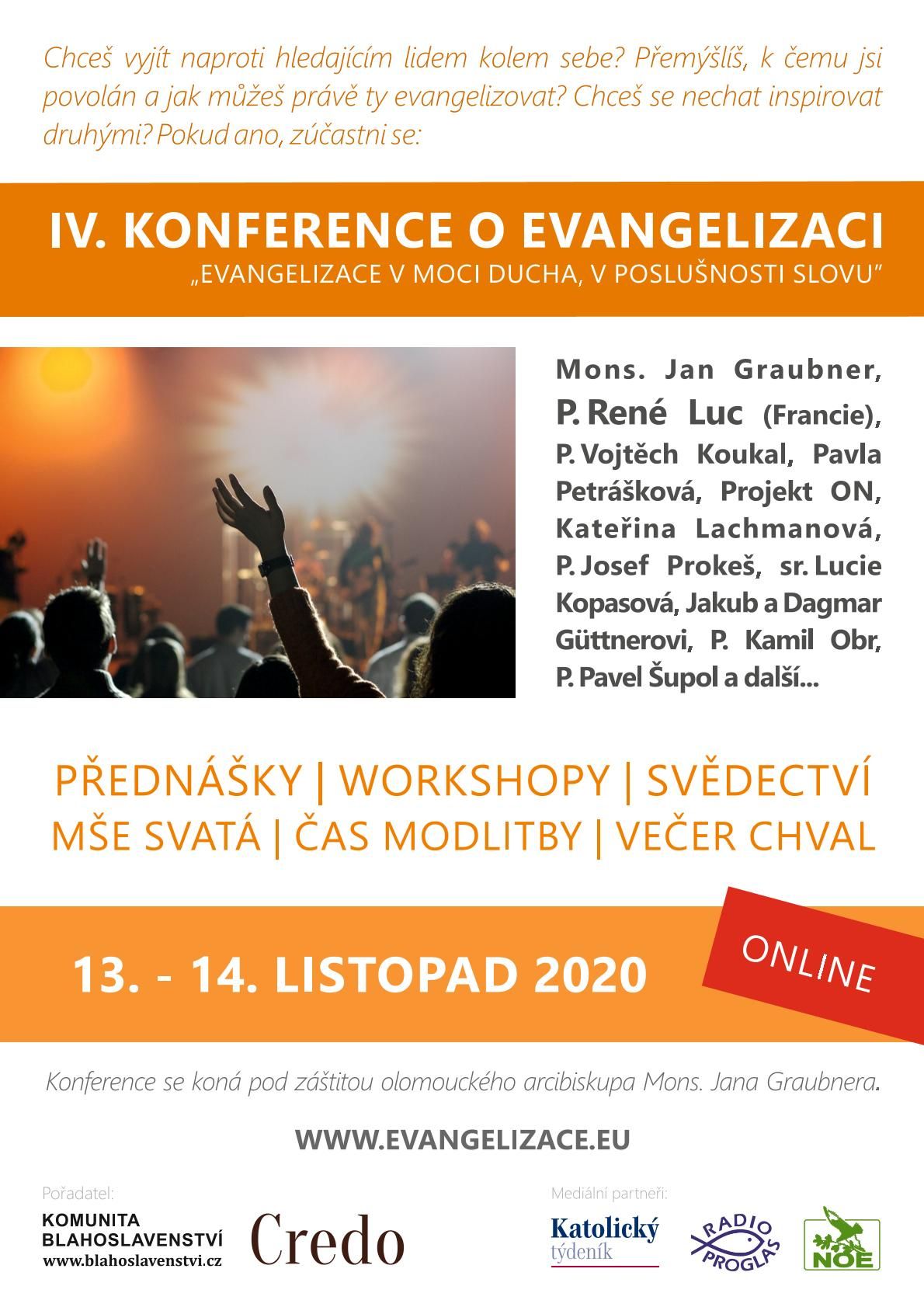 Konference o evangelizaci - tentokrát ONLINE z pohodlí domova 13.-14. 11.